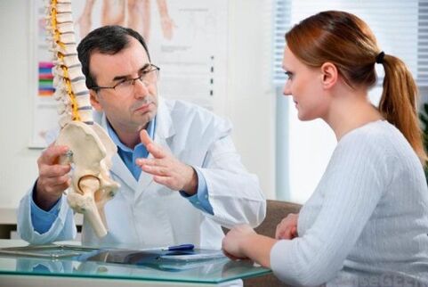 lomber osteokondroz için bir doktora danışmak